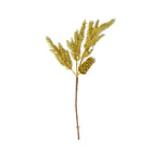 Galho Natalino Com Folhas E Pinha Dourado Com Glitter 40cm |